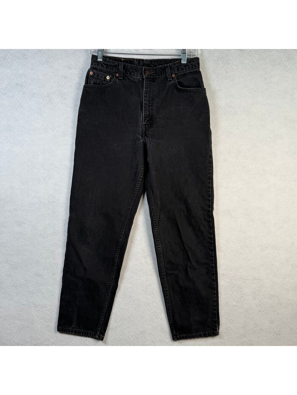 Levi's 550 Relaxed Fit Tapered Leg Black Jeans Size 10 Reg S